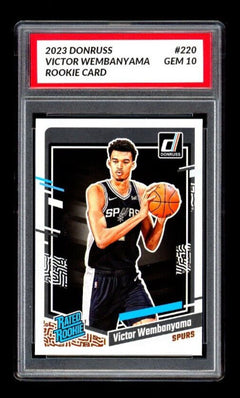 GRADED 10 GEM MT Victor Wembanyama 2023-24 Donruss #220 Rated Rookie - Spurs-1