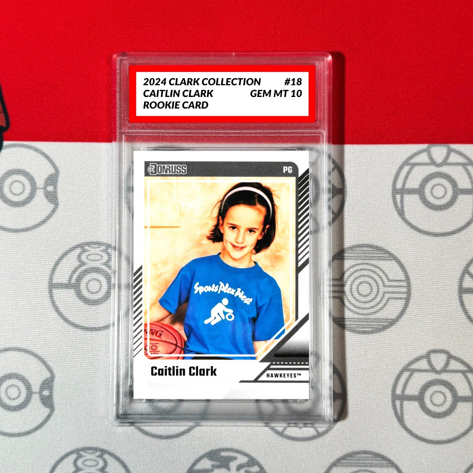 Graded 10 Caitlin Clark Rookie Card RC 2024 Panini Donruss Clark Collection #18-1