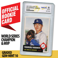 2024 Topps Living YOSHINOBU YAMAMOTO Rookie Card RC Dodgers #746 - GEM MINT 10-1