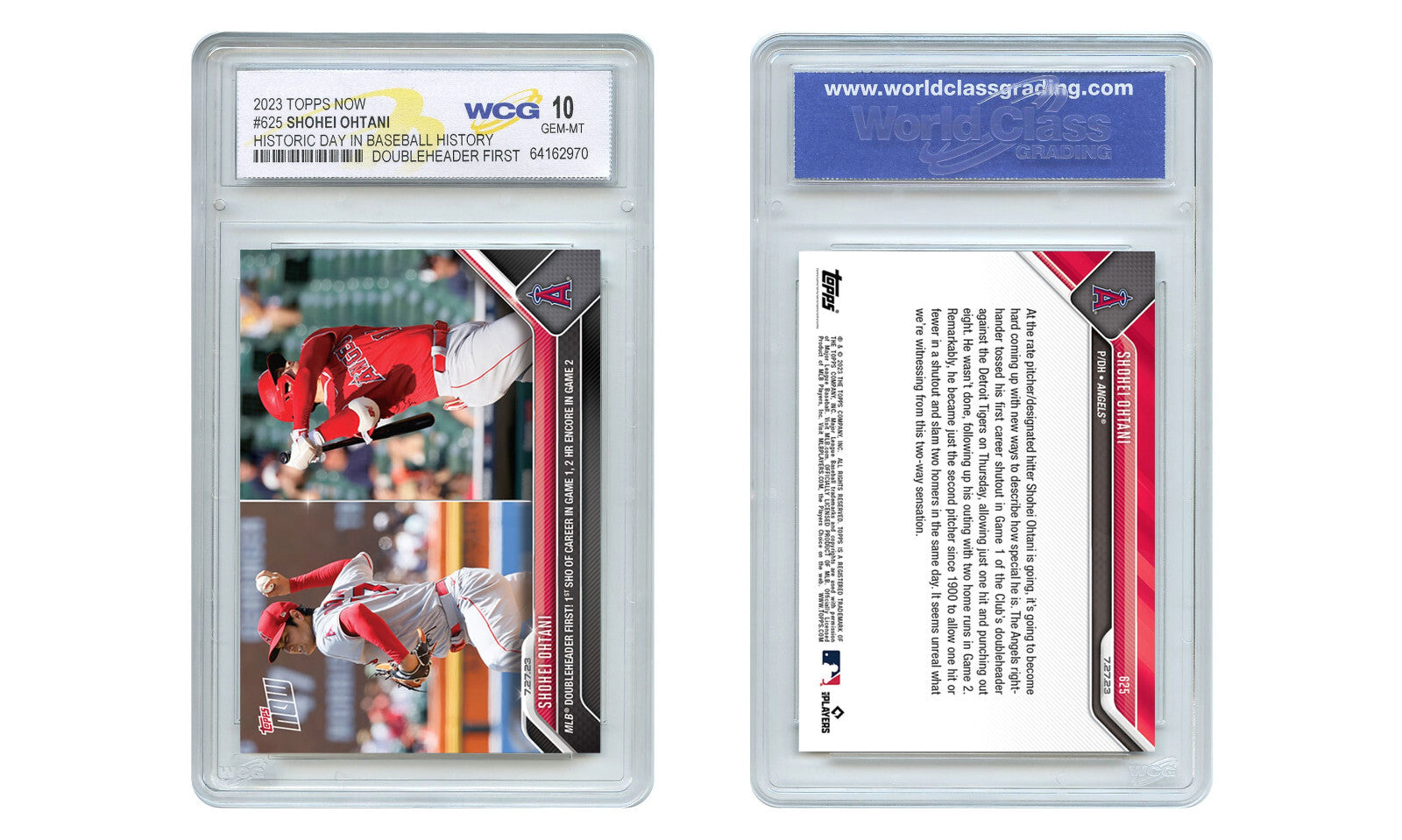 2023 MLB Topps Now SHOHEI OHTANI Historic Doubleheader Card #625- GEM MINT 10-3