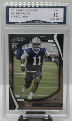 2021 Panini Absolute Micah Parsons Dallas Cowboys Rookie Card #158 Mint 10!-2