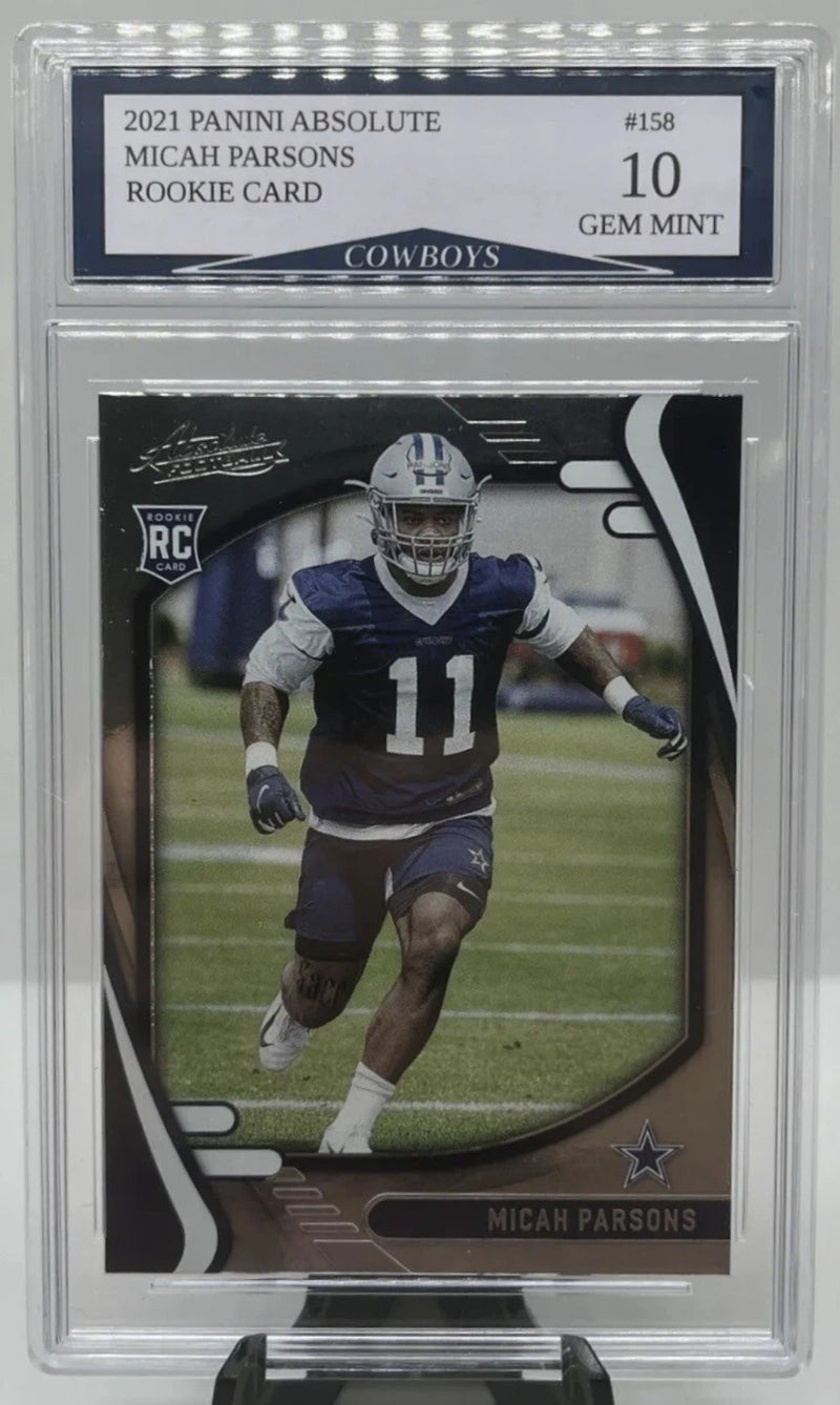 2021 Panini Absolute Micah Parsons Dallas Cowboys Rookie Card #158 Mint 10!-2