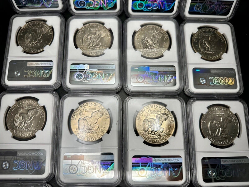 Estate Coin Lot 5x US Eisenhower Ike Dollars ✯ PCGS Certified✯ S P D Proof Unc-4