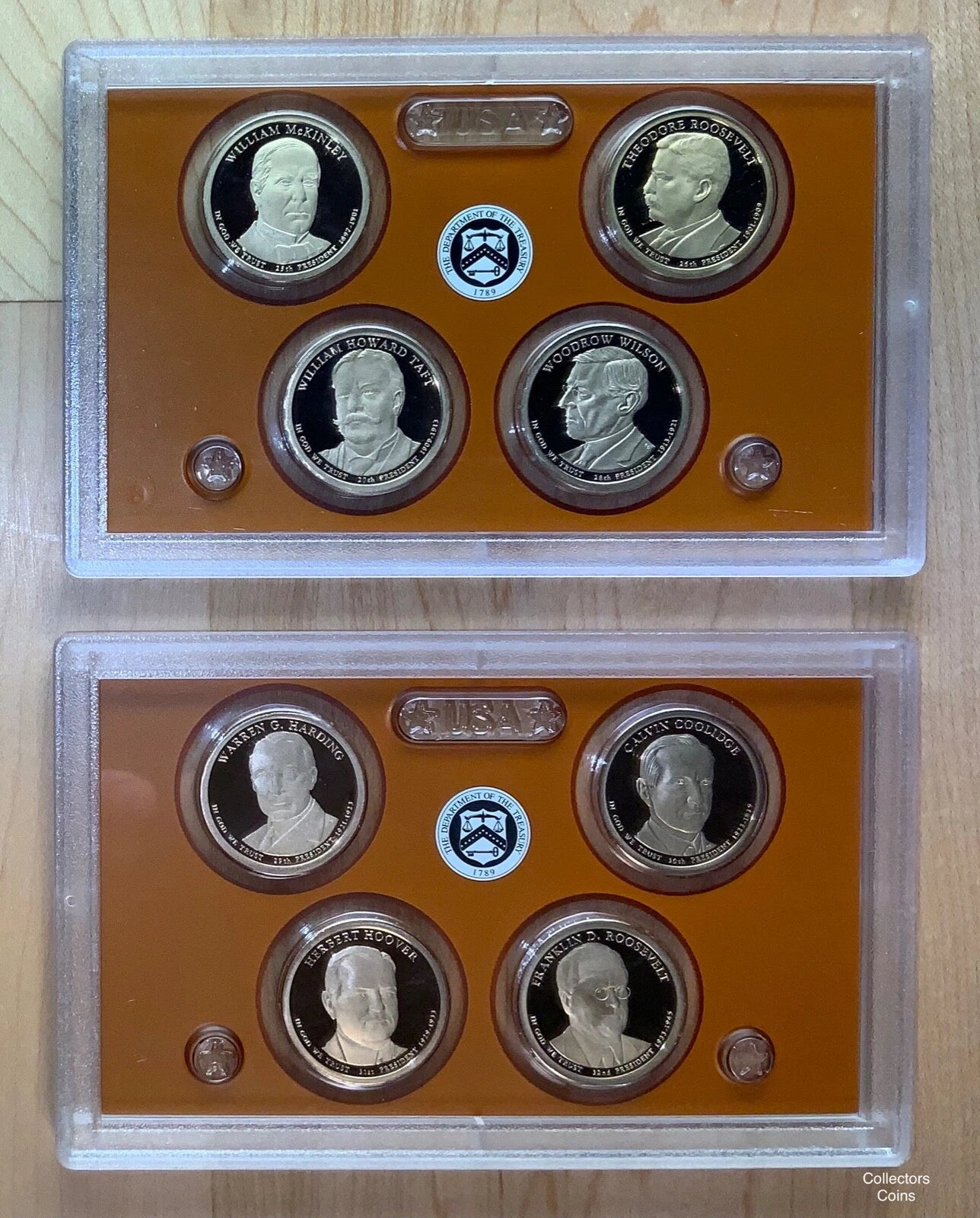 2013 & 2014 Presidential Dollar 8 Coin Proof Set wOriginal Mint Lenses (No COA)-2