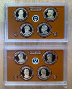 2013 & 2014 Presidential Dollar 8 Coin Proof Set wOriginal Mint Lenses (No COA)-2