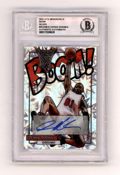 Dennis Rodman 2024 Hits Memorabilia BOOM Silver Signed BGS BAS Auto Bulls-1