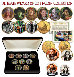 WIZARD OF OZ Kansas Quarter 24K Gold ULTIMATE 9-Coin Set & 2-Coin Set FREE (11)-2