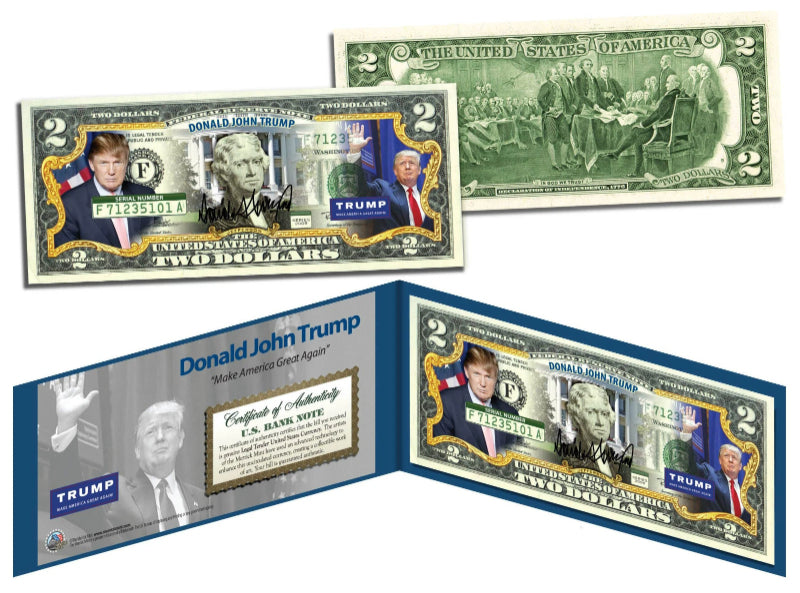 DONALD TRUMP For President 2016 Election $2 Bill US Legal Tender Money-1