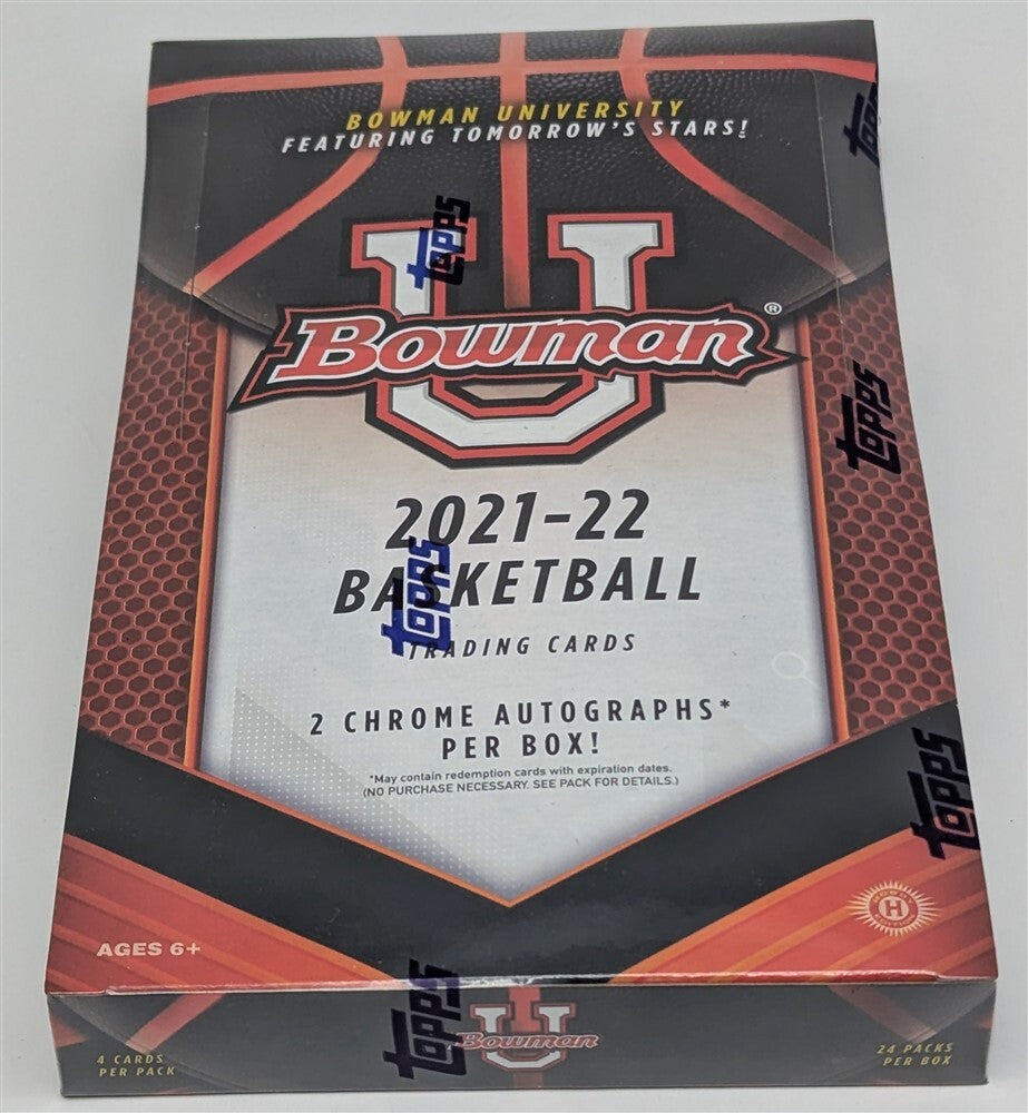 Factory Sealed Hobby Box 2021-22 Bowman University Basketball Cards-1