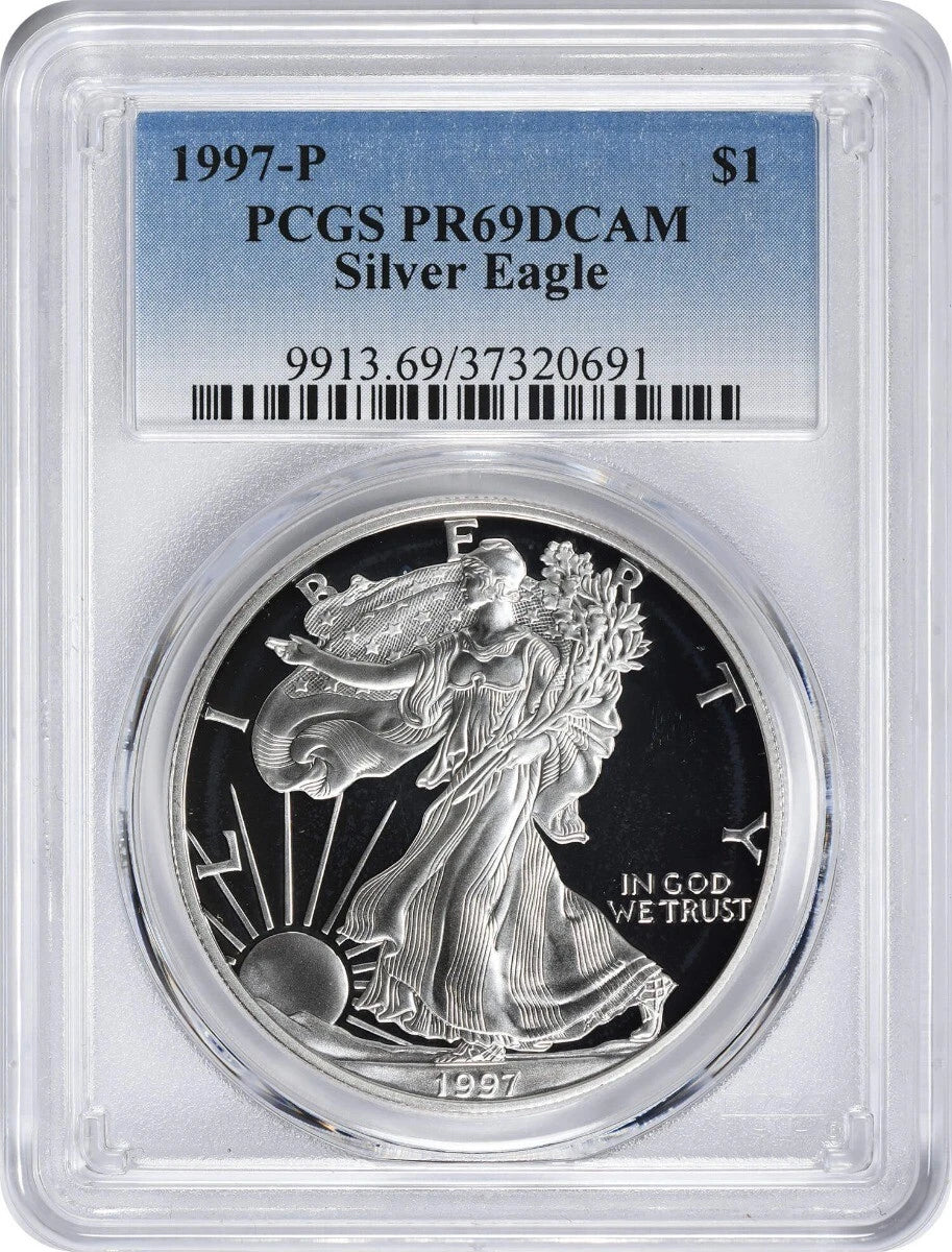 1997-P $1 American Silver Eagle PR69DCAM PCGS-1