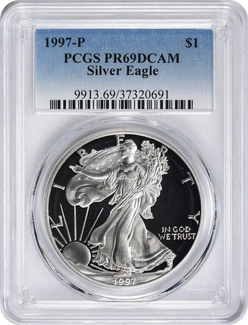 1997-P $1 American Silver Eagle PR69DCAM PCGS-1