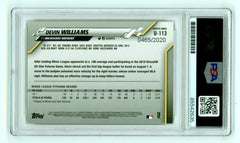 Devin Williams 2020 Topps Update Signed Gold Rookie RC /2020 PSA Authentic Auto-2