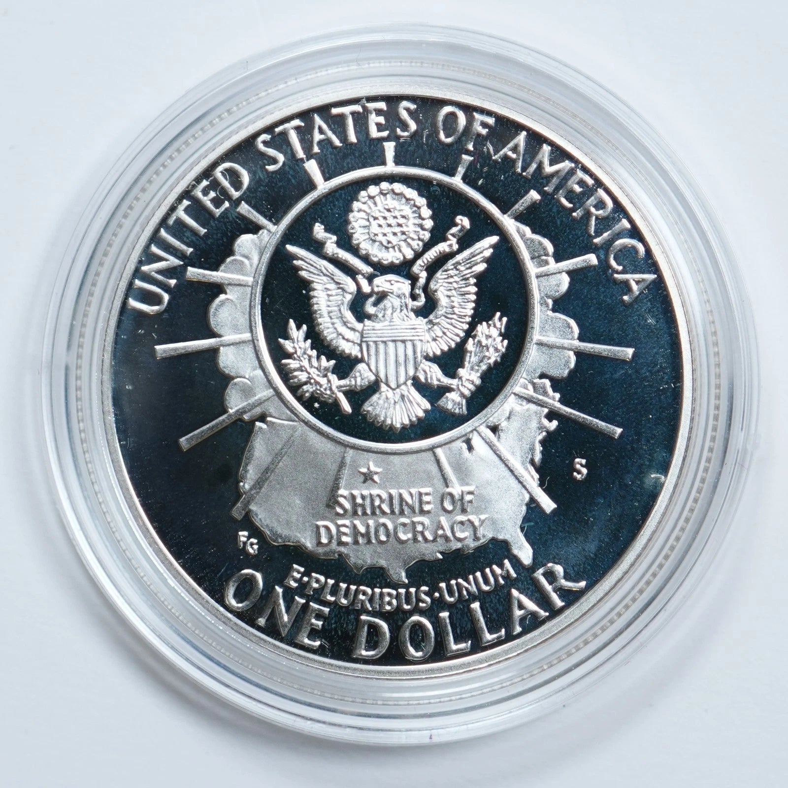 1991-S Mount Rushmore Commemorative Dollar - Proof - Coin & Capsule