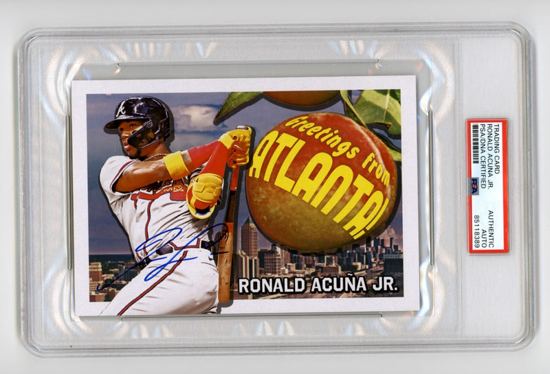 Ronald Acuna Jr 2022 Topps Archives Oversized Postcards Boxloader PSA Auto-1