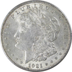 1921 Morgan Dollar AU About Uncirculated 90% Silver $1 US Coin Collectible-1
