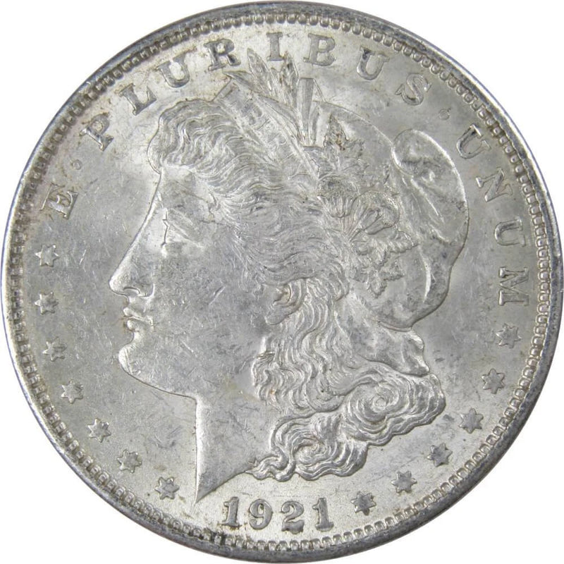 1921 Morgan Dollar AU About Uncirculated 90% Silver $1 US Coin Collectible-1