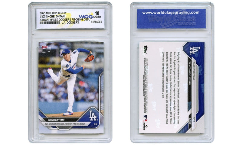 2025 MLB Topps Now SHOHEI OHTANI Card #307 Dodgers Pitching DEBUT - GEM MINT 10-2