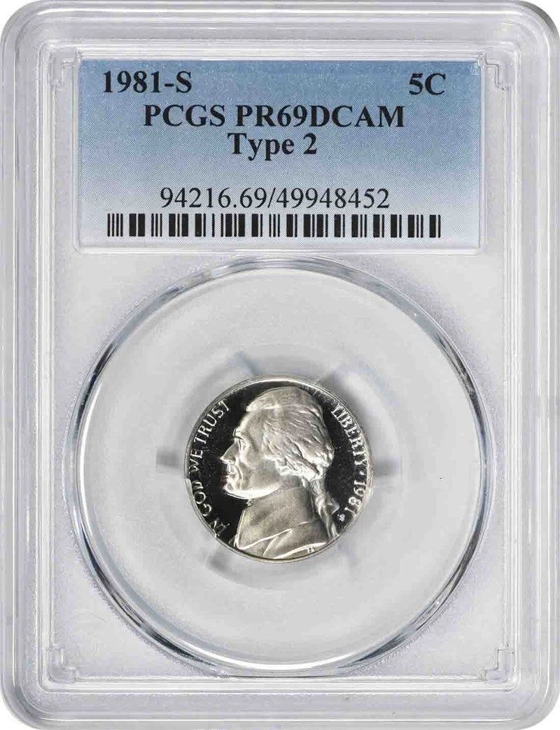 1981-S Jefferson Nickel Type 2 PR69DCAM PCGS-1