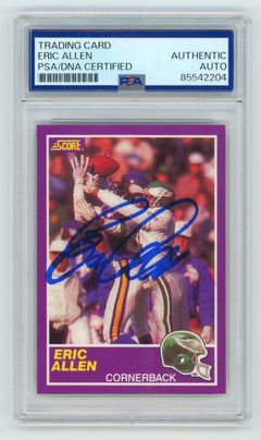 Eric Allen 1989 Score Supplemental #380S Signed Rookie RC PSA Authentic Auto-1