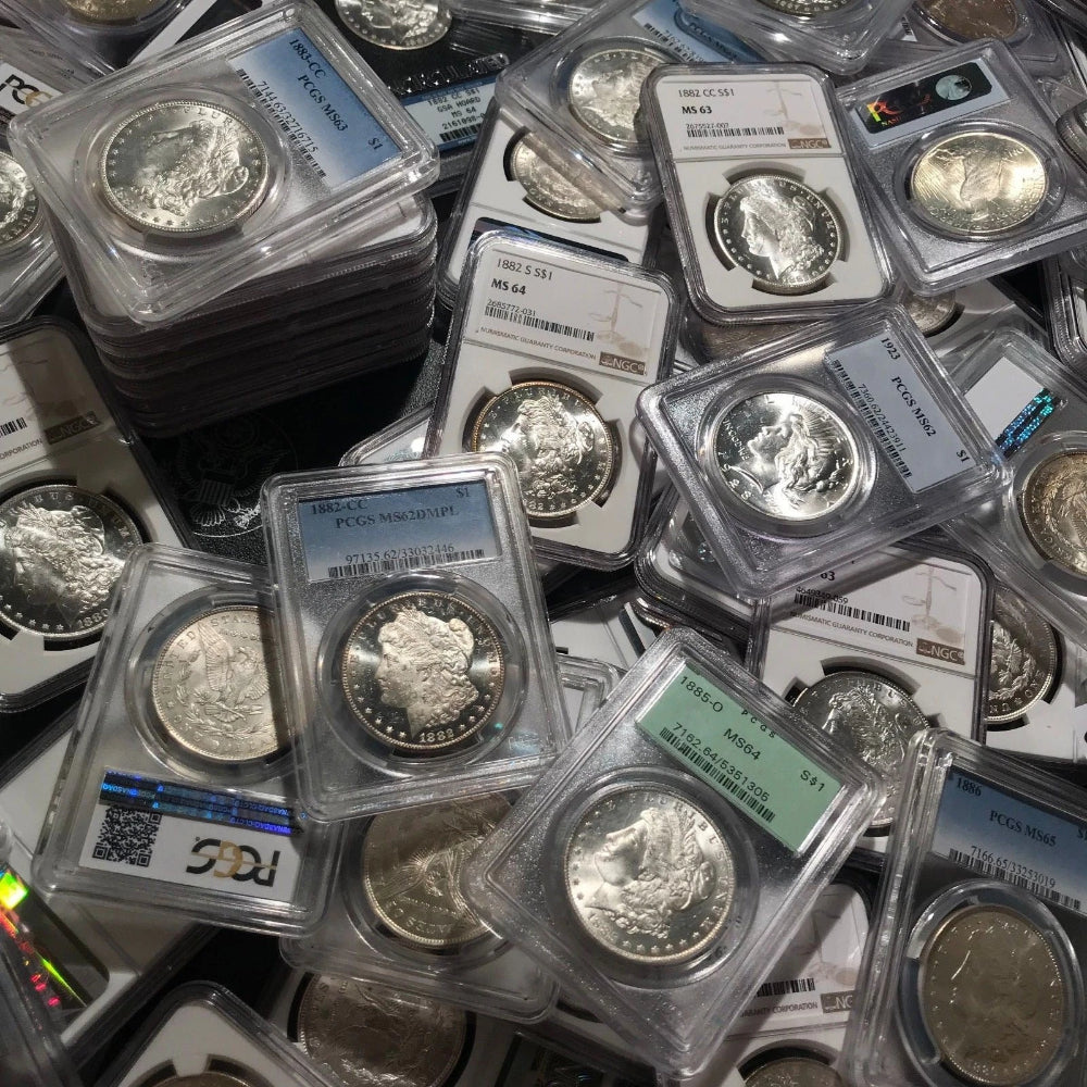 ✯PCGS NGC US Silver Peace Dollars 1921-35 ✯ BU UNC Coins From Graded Estate Lot✯-2