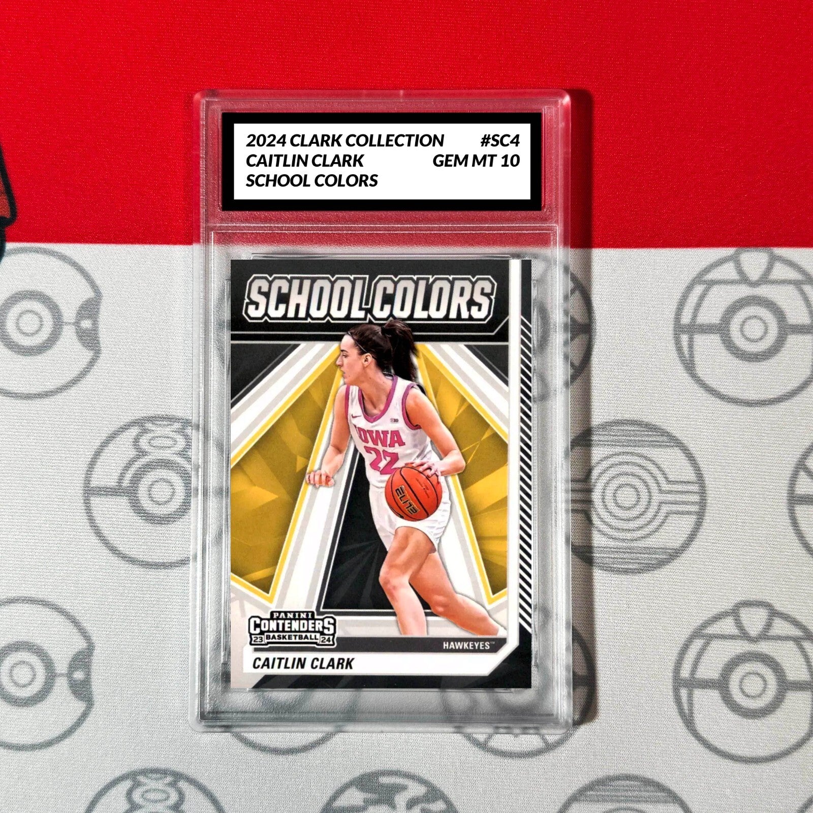 Graded 10 Caitlin Clark Collection #SC4 RC Rookie School Colors Panini 2024