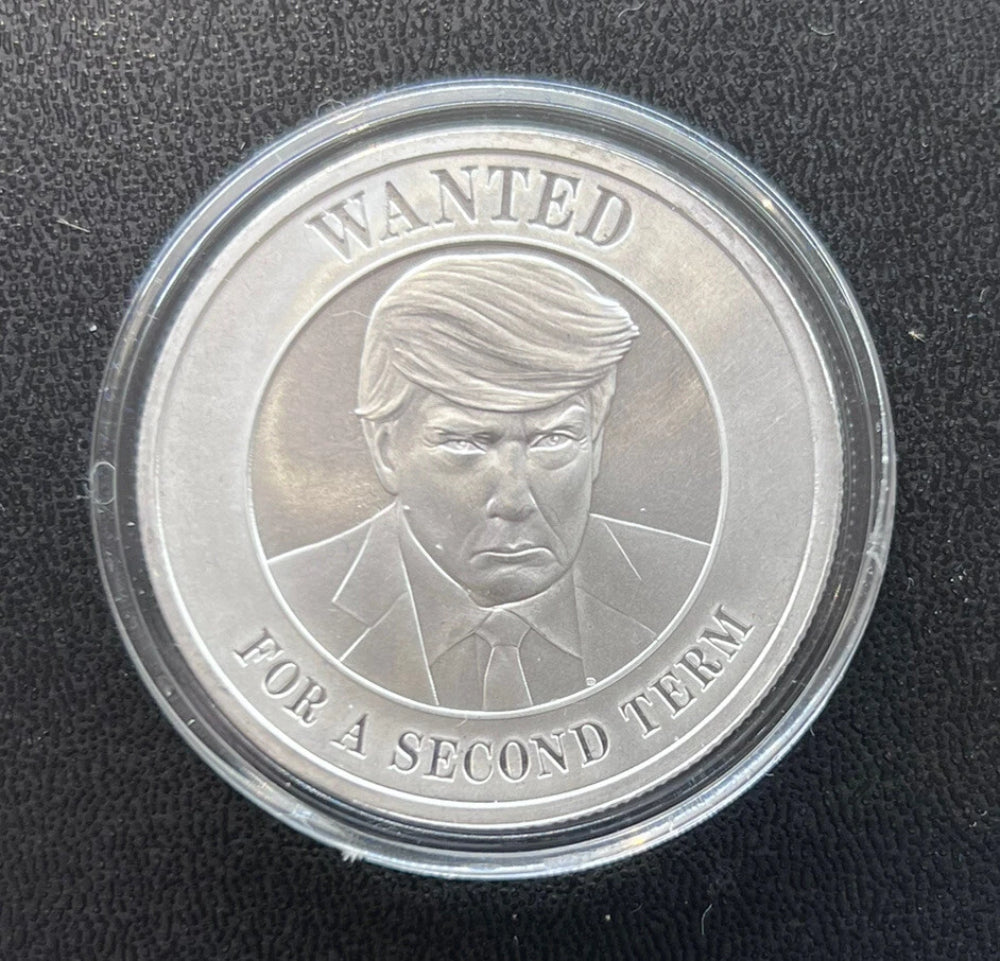 New Lot Of 2 X 1 Oz Silver Round Trump Mugshot & 1oz Wanted For A Second Term-6