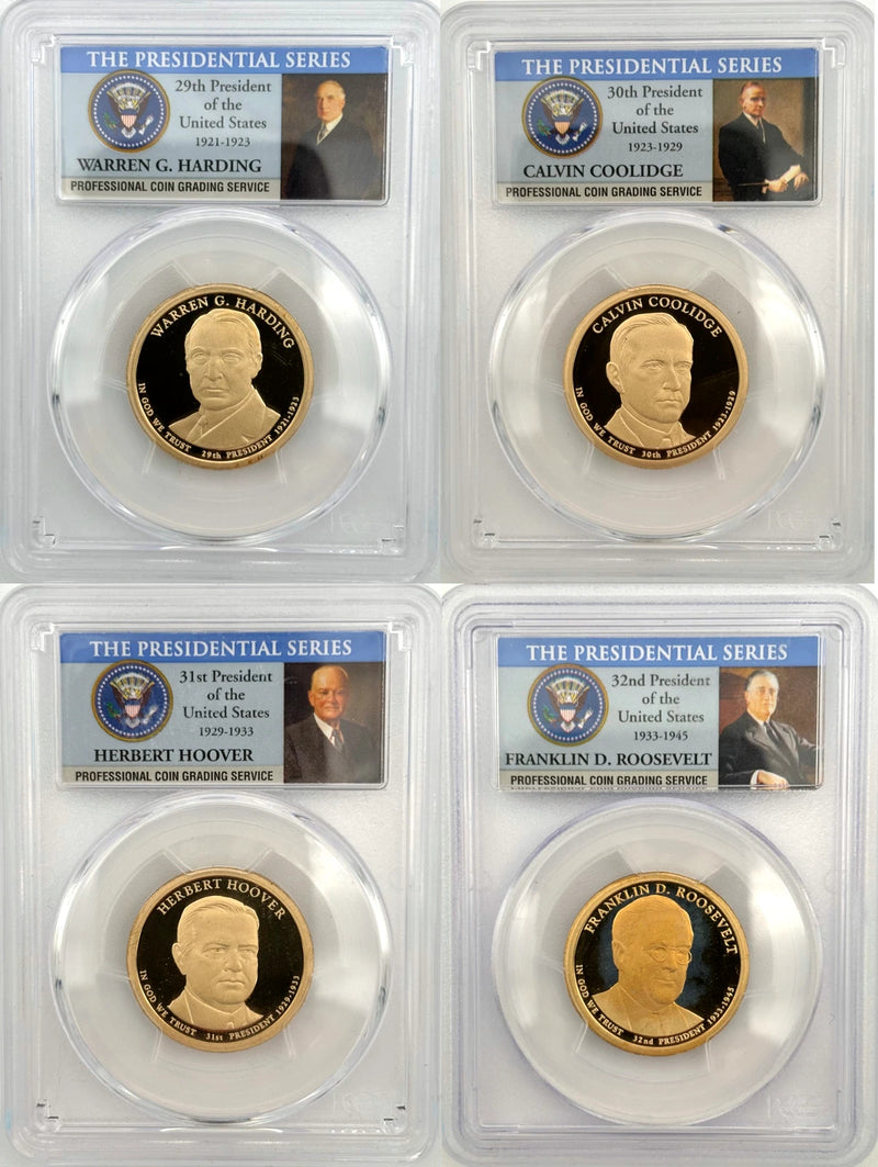 2007 - 2010, 2011 - 2016 S COMPLETE 39 Presidential $1 PCGS 70 Proof Dollar Set-10