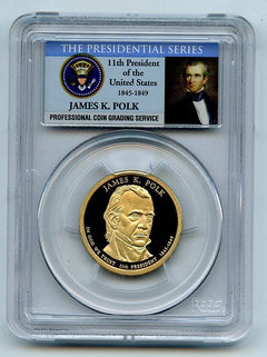 2009 S $1 James Polk Dollar PCGS PR70DCAM-2