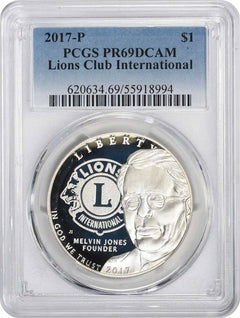 2017-P Lions Club International Commemorative Dollar PR69DCAM PCGS-1