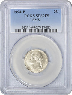 1994-P Jefferson Nickel SMS SP69FS PCGS-1