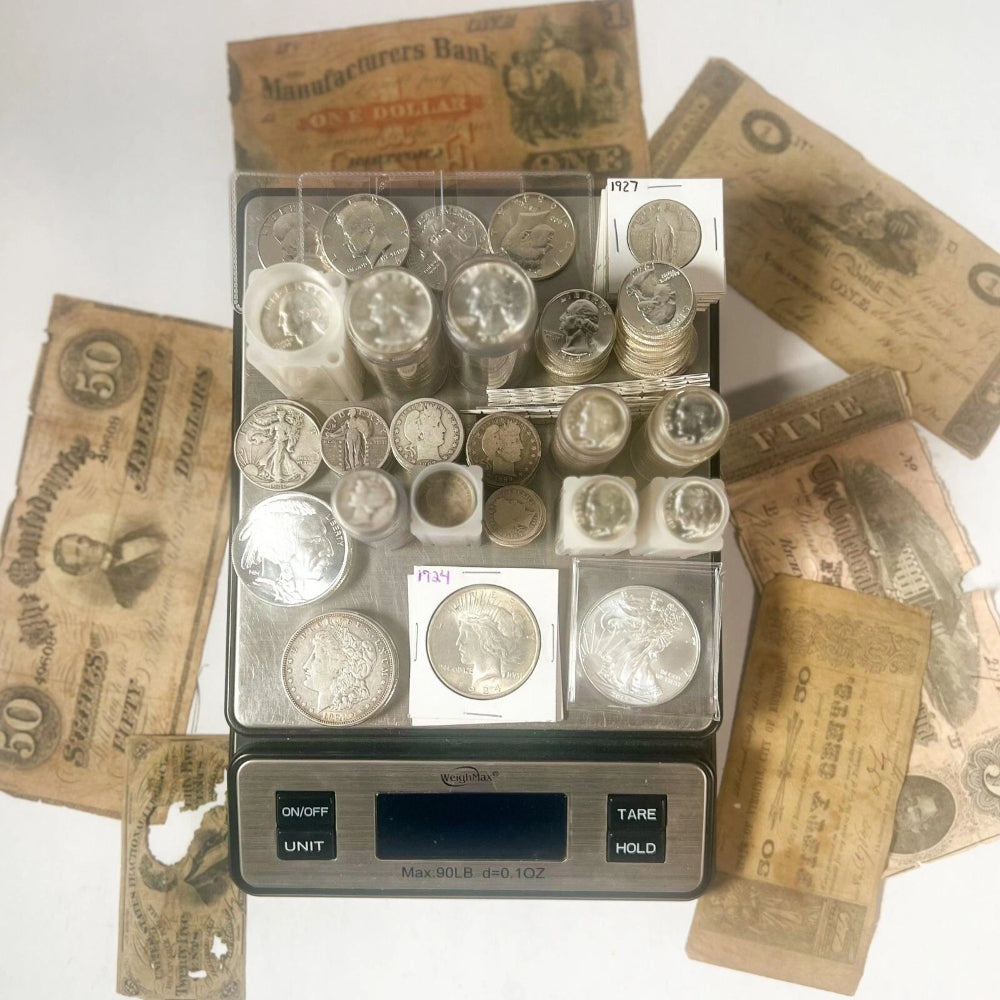 Lote mixto de monedas de plata estadounidenses antiguas (escala de plata estadounidense) | Liquidación-5