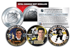 2005-06 SIDNEY CROSBY Royal Canadian Mint Medallions NHL Rookie 3-Coin Full Set-1