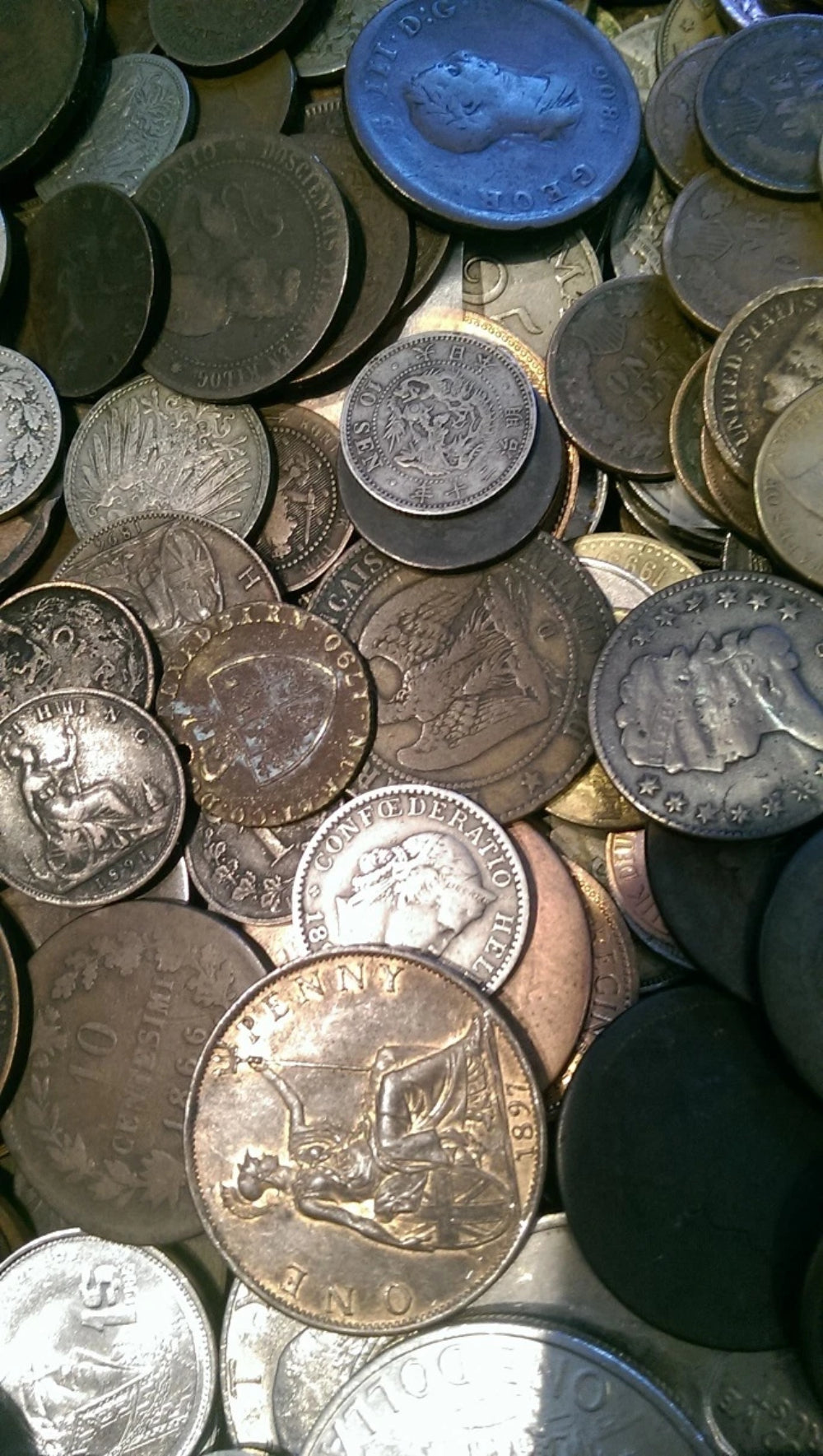 ☆ 50 Coins From Estate Collection ☆ Roman, World, Old Early US 1800s GOLD SILVER-8