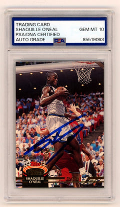 Shaquille O'Neal 1992-93 Topps Stadium Club #247 RC Signed PSA 10 Auto Shaq-1