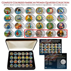 American Women Quarters Colorized 20-Coin Set + 4 Exclusive Bonus Coins with BOX-2