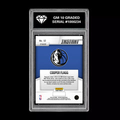 Graded 10 Cooper Flagg 2025 Panini Instant #10 RC Dallas DEBUT Mavs Rookie Card-2