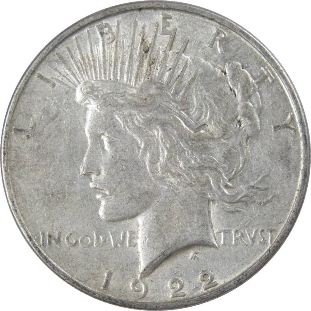 1922 D Peace Dollar XF EF Extremely Fine 90% Silver $1 US Coin Collectible-1