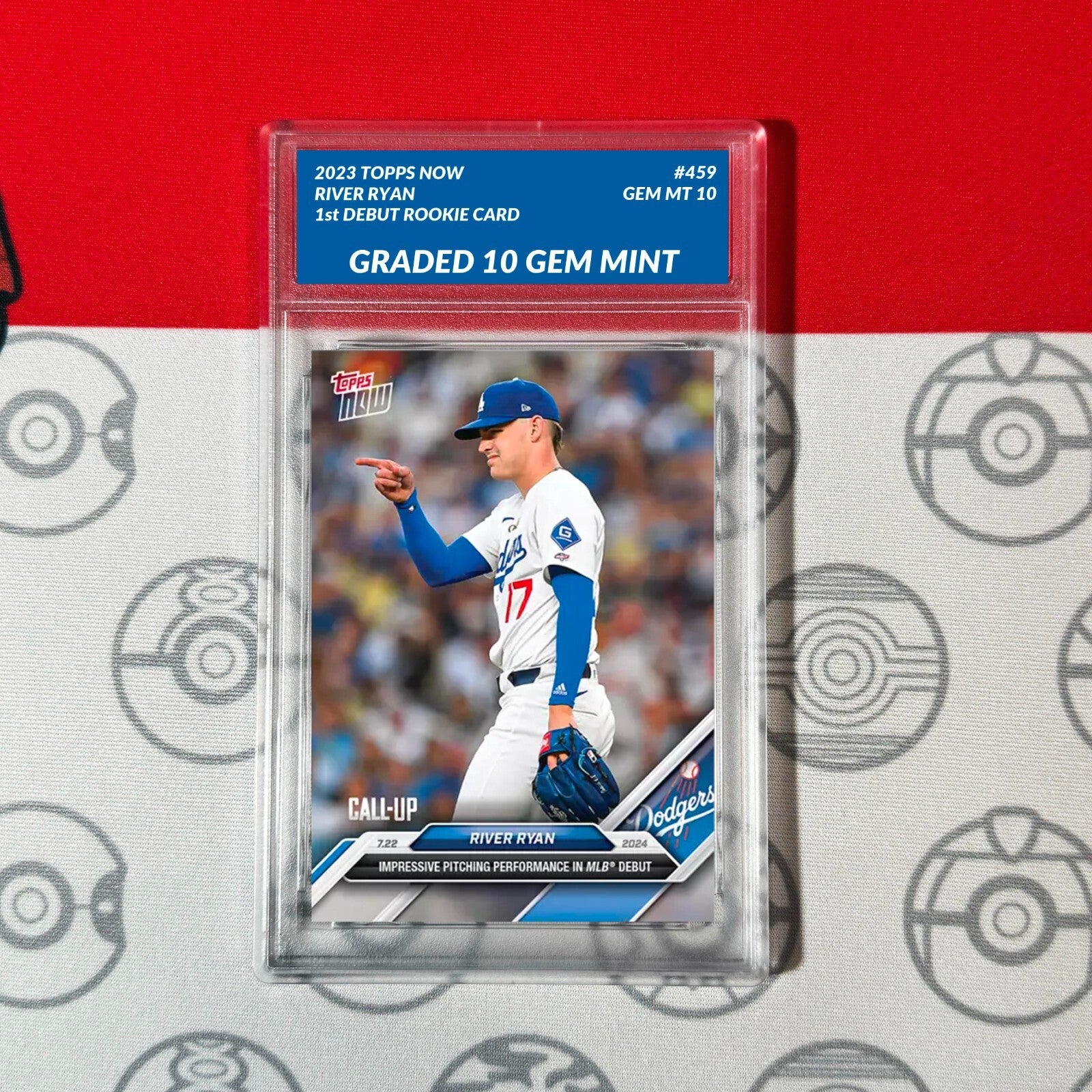 Graded 10 River Ryan DEBUT 2024 MLB TOPPS NOW Card 459 RC Rookie Card