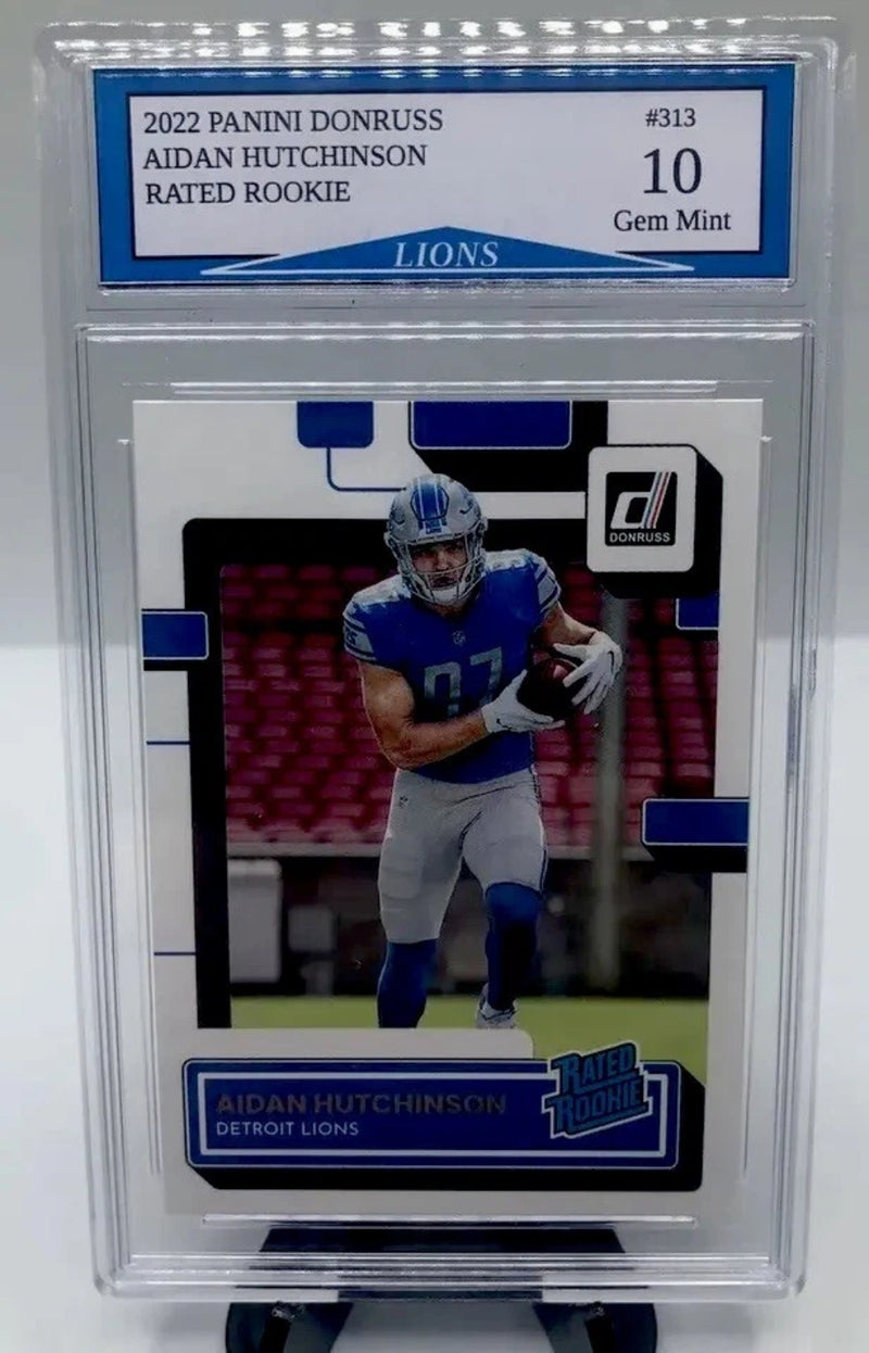 Aidan Hutchinson 2022 Panini Donruss Detroit Lions Rated Rookie Card Gem Mint 10-2