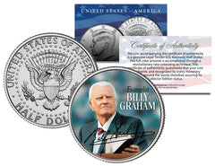 Rev. BILLY GRAHAM * Evangelical Preacher * JFK Kennedy Half Dollar U.S. Coin-1