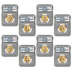 2007 P+D Presidential Dollar Satin Finish SP67 8 coin Set-1