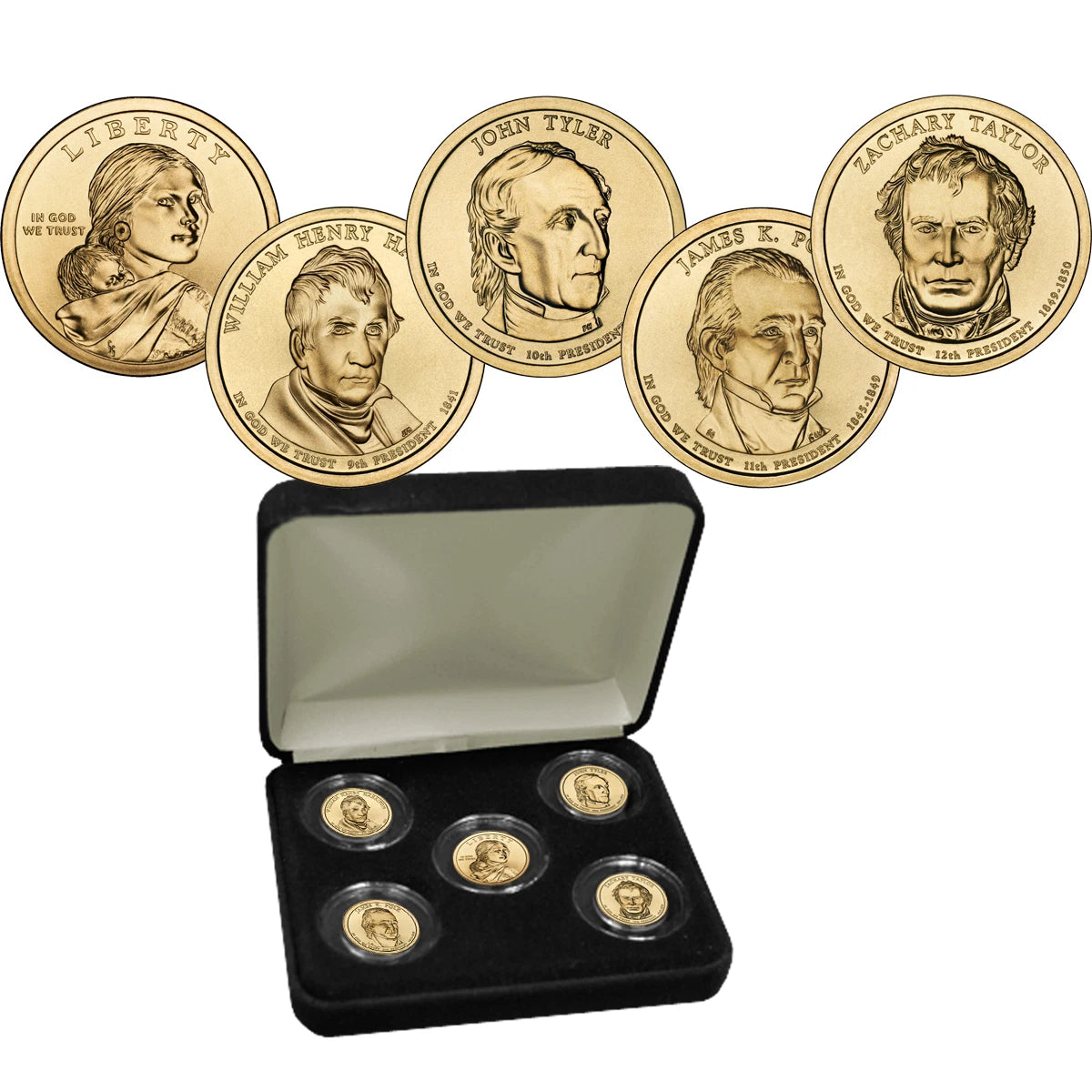 2009 Golden Dollar Collection Includes Presidential & Sacagawea Dollar Coins Set-1