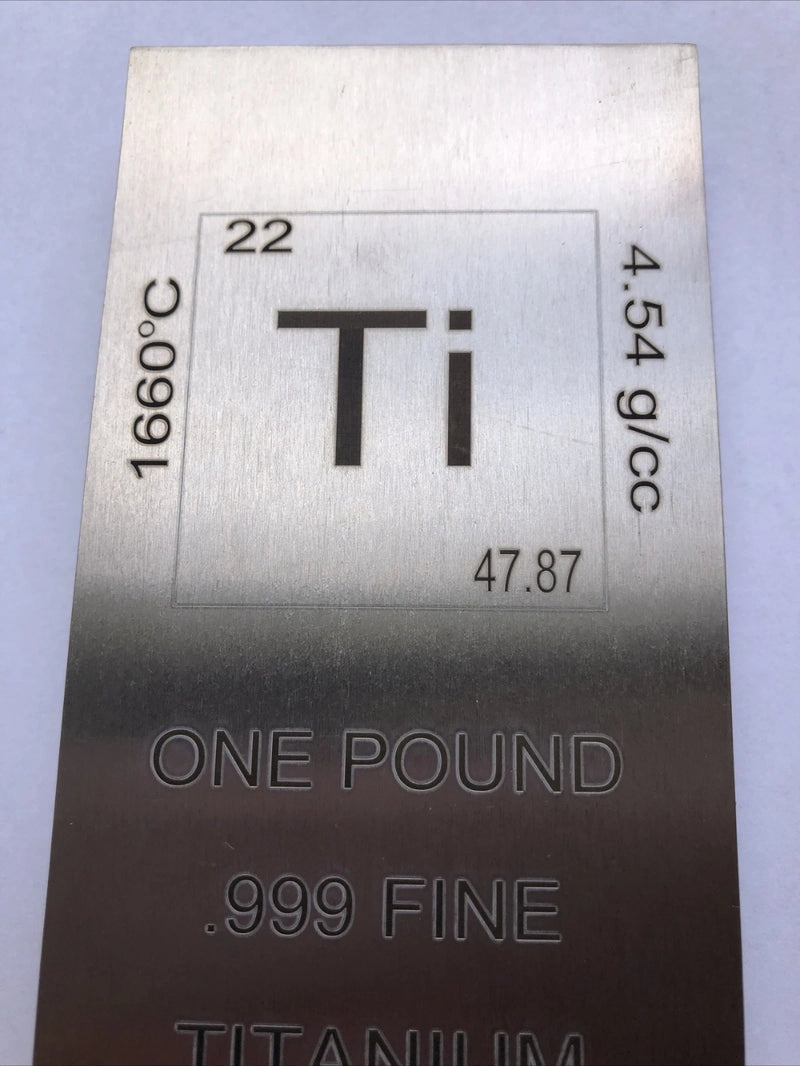 1 (One) Pound Titanium Bullion Bar-2