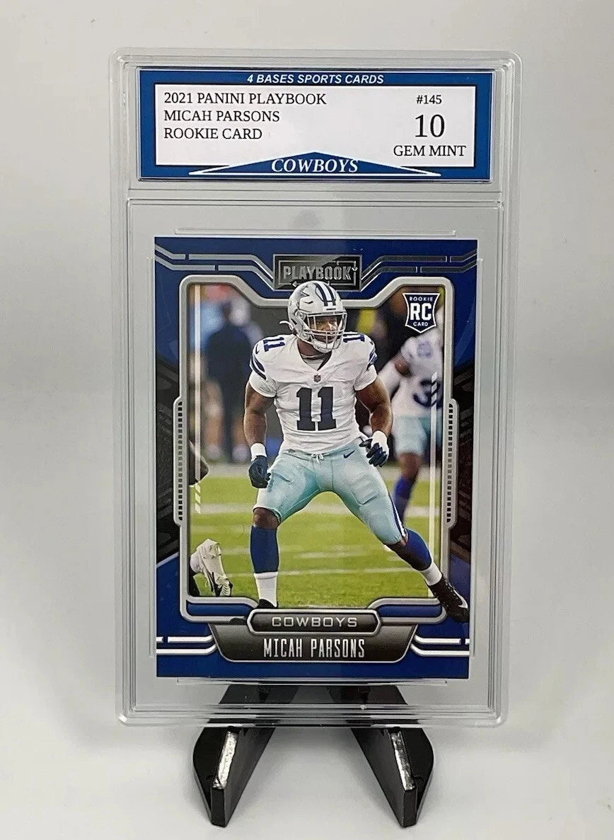2021 Panini Playbook Micah Parsons Dallas Cowboys Rookie Card #145 Gem Mint 10!