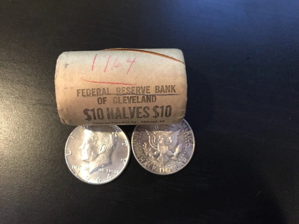 1964 Kennedy Half Dollar from Mint Roll of Cleveland UNC BU Uncirculated 1 Coin-3