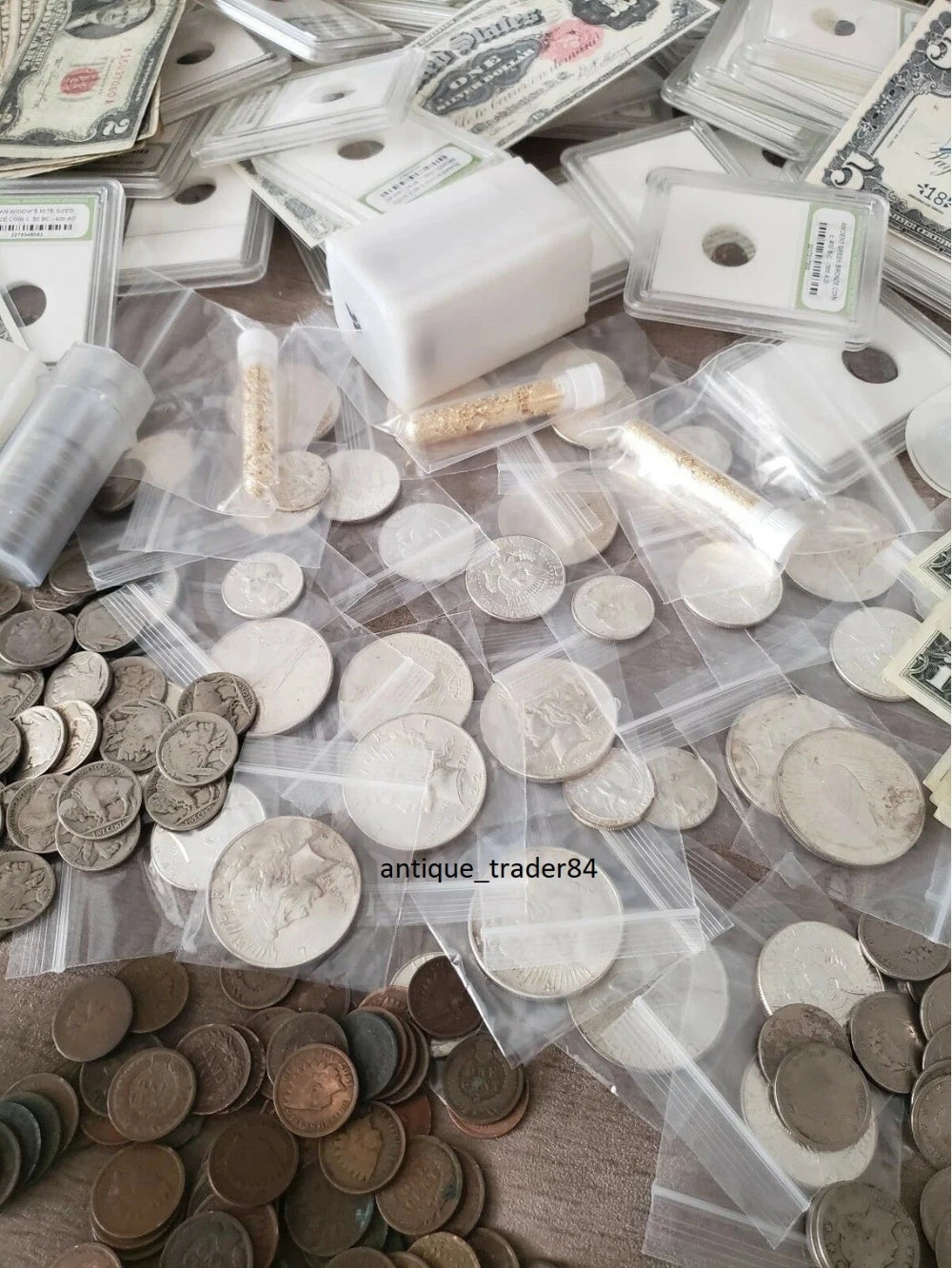 ✯ 35+ ITEM Old U.S. Estate Coin Hoard - Gold / Rare Silver / Currency + BONUS!-8