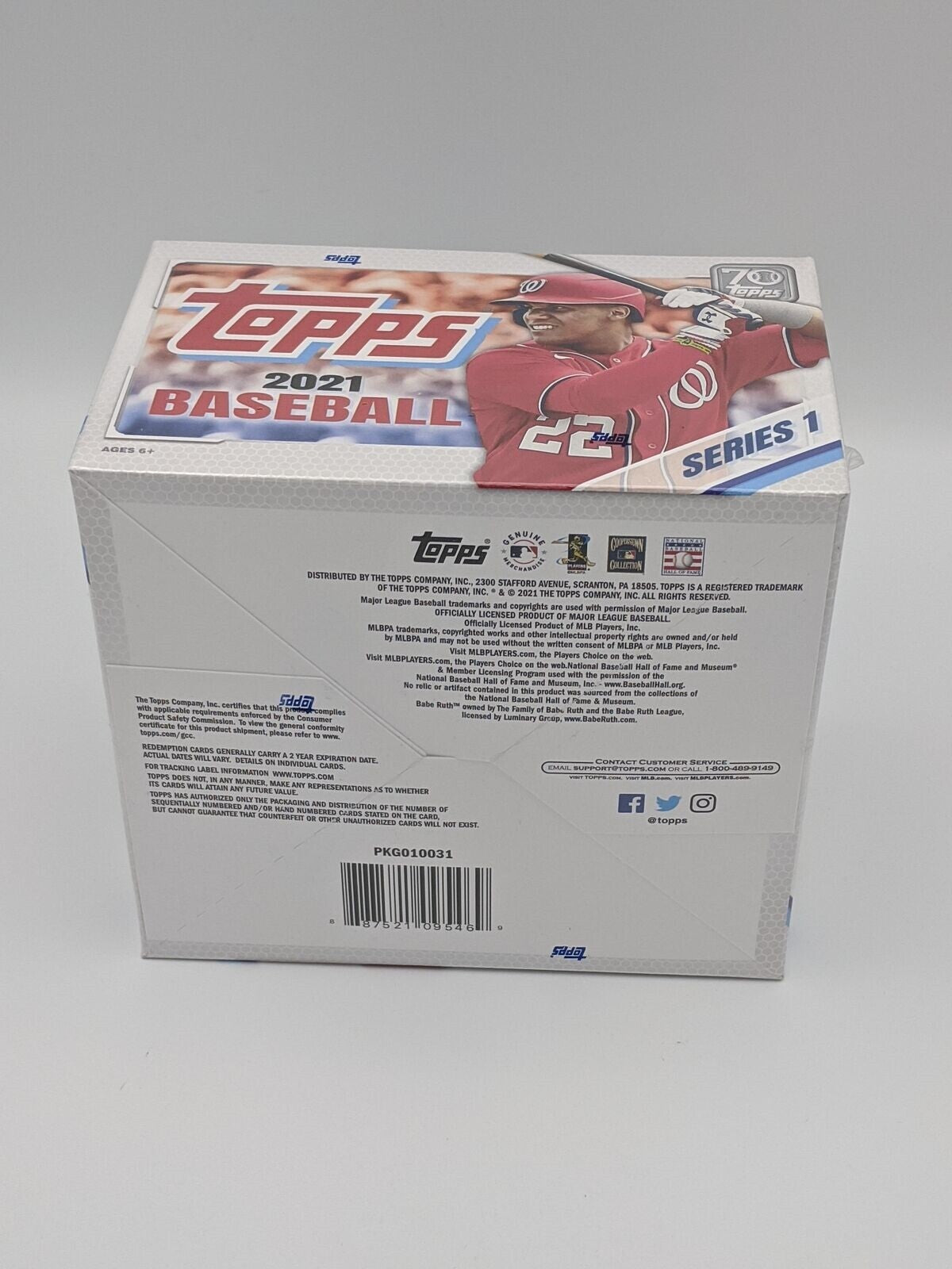 Factory Sealed 24 Pack Retail Box 2021 Topps Series 1 Baseball Cards-3