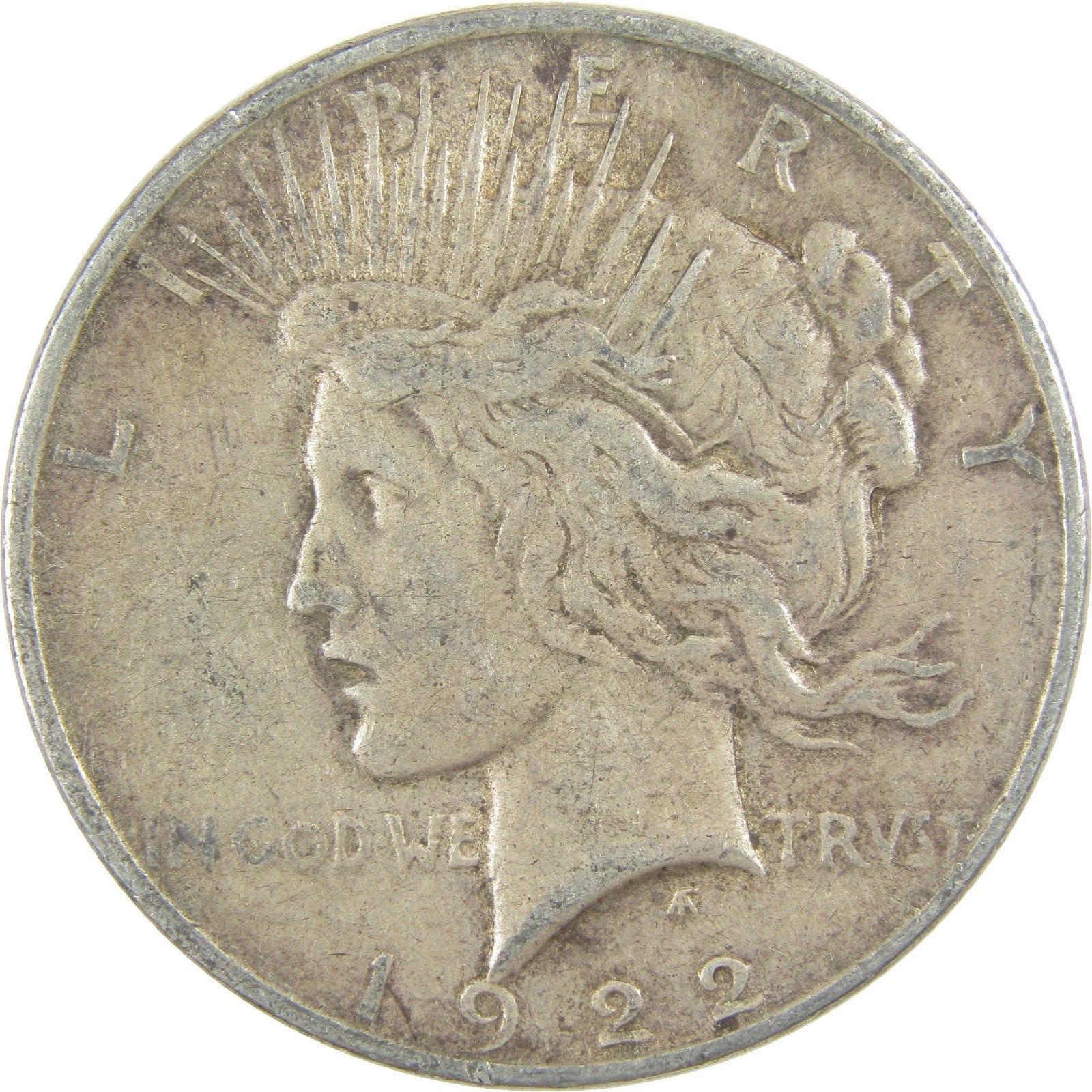 1922 Peace Dollar F Fine Silver $1 Coin-1