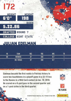 10 Card Lot Julian Edelman 2010 Score ROOKIE CARD NM MT 172 Patriots RC-2
