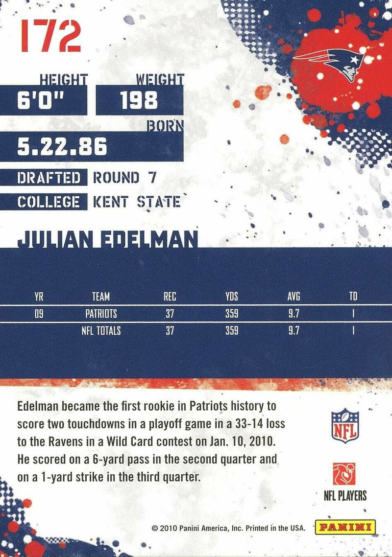 10 Card Lot Julian Edelman 2010 Score ROOKIE CARD NM MT 172 Patriots RC-2